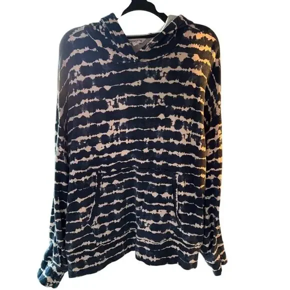 Athleta sz 2x Tahiti Navy Printed Balance Hoodie - Picture 1 of 4